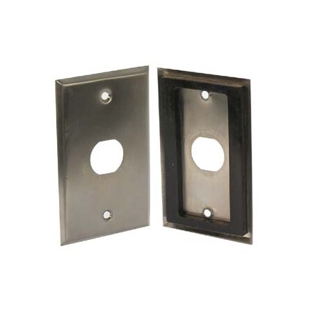 Bestlink Netware Single Gang Stainless Steel Wallplate with Water Seal- 1-Port 101840